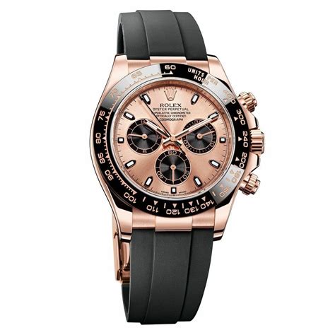 rolex daytona rose gold rubber band|rolex watch with rubber band.